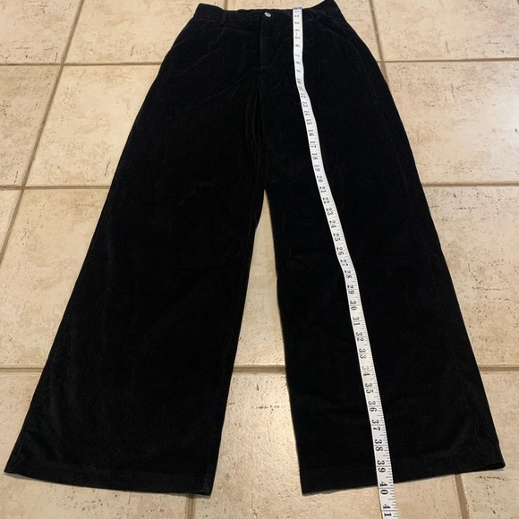 Black Wide-Leg Corduroy Pants - Shein - Size US 2 - Picture 6 of 6